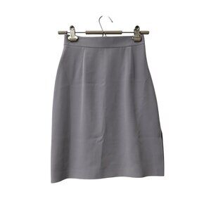 Richard Tyler Couture Dove Gray Silk Side Slit Pencil Skirt USA Womens Size 4